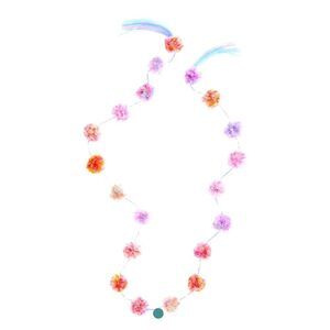 Pom Pom Garland Christmas Tree Decor String Neon Poms Handmade Mexico (Set of 2)